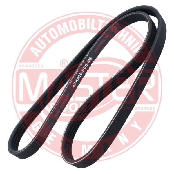 Curea transmisie cu caneluri MAZDA 323 F V (BA) 1.5 16V (BA11) benzina 88 cai MASTERSPORT GERMANY 4PK985-PCS-MS