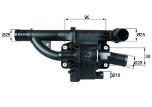 Termostat lichid racire MAZDA 5 (CW) 1.6 CD diesel 116 cai MAHLE ORIGINAL TH 40 83