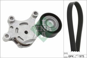 Set curea transmisie cu caneluri MAZDA 2 (DE_, DH_) 1.6 MZ-CD diesel 95 cai INA 529 0261 10