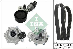 Pompa apa + Set curea transmisie cu caneluri MAZDA 2 hatchback (DL, DJ) 1.5 SKYACTIV-G (DJLFS) benzina 115 cai INA 529 0371 30