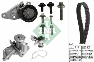 Set pompa apa + curea dintata MAZDA 121 III (JASM, JBSM) 1.25 benzina 75 cai INA 530 0140 30
