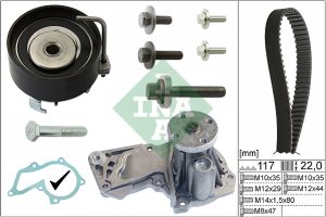 Set pompa apa + curea dintata MAZDA 2 (DY) 1.2 (DY3W) benzina 75 cai INA 530 0495 30