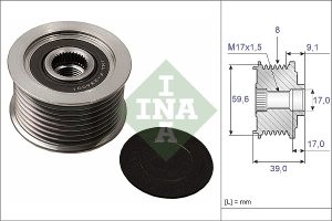 Fulie alternator MAZDA 3 limuzina (BL) 2.2 MZR CD (BL10) diesel 185 cai INA 535 0049 10