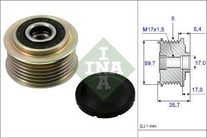 Fulie alternator MAZDA 3 (BK) 2.3 MZR (BK3P) benzina 156 cai INA 535 0225 10