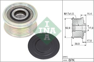 Fulie alternator MAZDA 3 hatchback (BP) 2.0 SKYACTIV-G (BP5H, BP6H) benzina 150 cai INA 535 0358 10