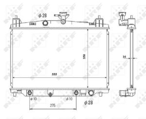 Radiator racire motor MAZDA 2 (DE_, DH_) 1.5 (DE5FS) benzina 103 cai NRF 53850