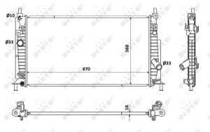 Radiator racire motor MAZDA 3 (BL) 2.0 MZR DISI (BLEFW) benzina 151 cai NRF 53905
