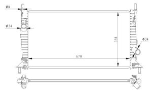 Radiator racire motor MAZDA 3 limuzina (BK) 2.0 (BKEP) benzina 150 cai NRF 550014