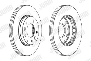 Disc frana MAZDA 6 combi (GH) 2.2 MZR-CD (GH10) diesel 125 cai JURID 562446JC
