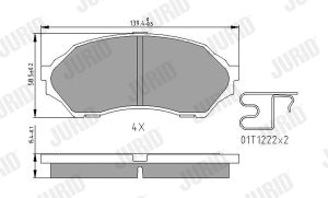 Placute frana MAZDA 323 F VI hatchback (BJ) 1.6 (BJ10M) benzina 95 cai JURID 572437J