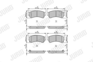 Placute frana MAZDA 6 combi (GH) 2.2 MZR-CD (GH10) diesel 185 cai JURID 572628J