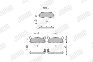Placute frana MAZDA 323 P V (BA) 1.5 16V benzina 88 cai JURID 573373J