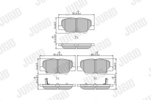 Placute frana MAZDA 6 limuzina (GJ, GL) 2.5 (GJ5FP, GL1032, GL1033) benzina 192 cai JURID 573442J
