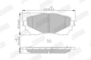 Placute frana MAZDA 6 limuzina (GJ, GL) 2.5 (GJ5FP, GL1032, GL1033) benzina 190 cai JURID 573444J