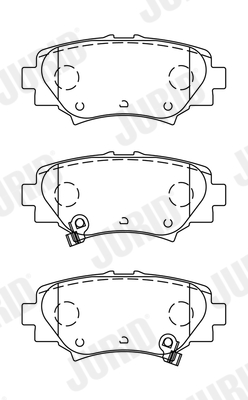 Placute frana MAZDA 3 (BM, BN) 1.5 D (BMLFS, BM4, BN4) diesel 105 cai JURID 573614J