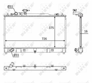 Radiator racire motor MAZDA 6 limuzina (GH) 2.0 MZR (GHEFP) benzina 155 cai NRF 58393