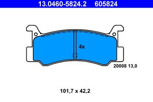 Placute frana MAZDA 323 III Hatchback (BF) 1.6 GT Turbo 4WD (BF2) benzina 150 cai ATE 13.0460-5824.2
