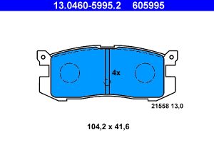 Placute frana MAZDA 626 III cupe (GD) 2.2 12V (GD102) benzina 115 cai ATE 13.0460-5995.2