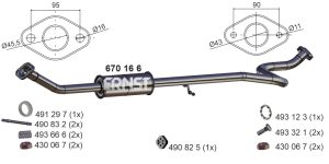 Toba esapamet intermediara MAZDA 2 (DE_, DH_) 1.5 MZR (DE5FS) benzina 102 cai ERNST 670166