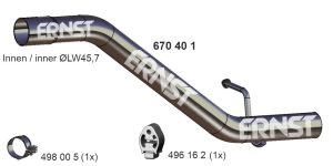 Racord evacuare MAZDA 3 limuzina (BK) 1.6 (BK12) benzina 105 cai ERNST 670401