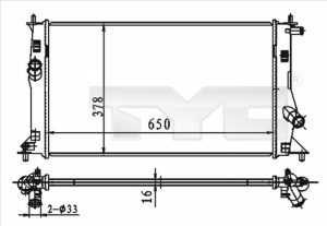 Radiator racire motor MAZDA 5 (CR) 1.8 (CR19) benzina 116 cai TYC 720-0012