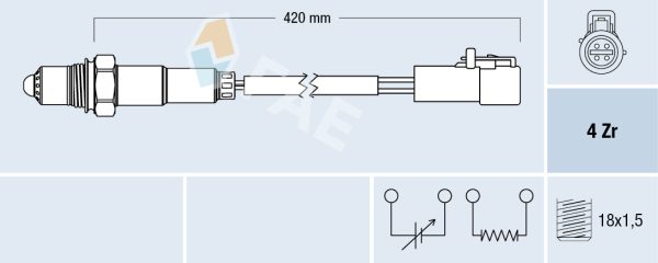 Sonda Lambda MAZDA 121 III (JASM, JBSM) 1.25 benzina 75 cai FAE 77305