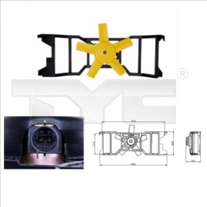 Ventilator radiator MAZDA 2 (DY) 1.2 (DY3W) benzina 75 cai TYC 810-0021