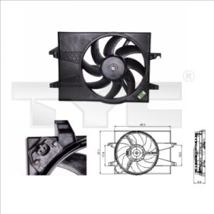 Ventilator radiator MAZDA 2 (DY) 1.2 (DY3W) benzina 75 cai TYC 810-0025