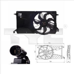 Ventilator radiator MAZDA 3 limuzina (BK) 2.0 (BKEP) benzina 150 cai TYC 820-0001