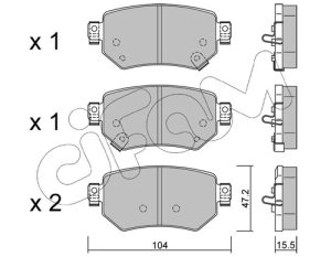 Placute frana MAZDA 6 combi (GJ, GL) 2.2 D (GJ2FW, GJ1021, GJ1022, GL1021) diesel 175 cai CIFAM 822-1159-0