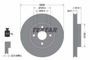 Disc frana MAZDA 323 F VI hatchback (BJ) 1.8 Astina (BJ10P) benzina 125 cai TEXTAR 92103100