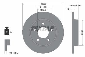 Disc frana MAZDA 3 limuzina (BL) 2.2 MZR CD (BL10) diesel 150 cai TEXTAR 92130500