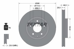 Disc frana MAZDA 3 hatchback (BP) 2.0 SKYACTIV-G (BP5H, BP6H) benzina 150 cai TEXTAR 92326203