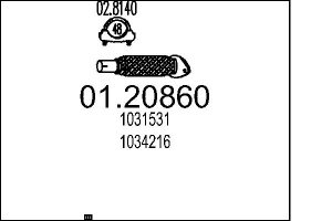 Racord evacuare MAZDA 121 III (JASM, JBSM) 1.25 benzina 75 cai MTS 01.20860