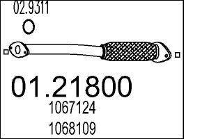 Racord evacuare MAZDA 121 III (JASM, JBSM) 1.3 benzina 50 cai MTS 01.21800