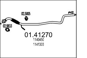 Racord evacuare MAZDA 2 (DY) 1.2 (DY3W) benzina 75 cai MTS 01.41270
