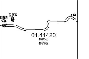 Racord evacuare MAZDA 121 III (JASM, JBSM) 1.3 benzina 50 cai MTS 01.41420