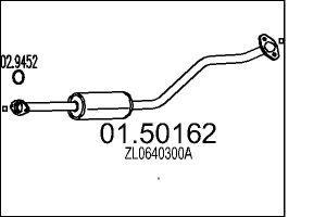 Toba esapamet intermediara MAZDA 323 F VI hatchback (BJ) 1.5 16V (BJ5W) benzina 88 cai MTS 01.50162