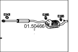Toba esapamet intermediara MAZDA 3 (BL) 1.6 MZR (BL14) benzina 105 cai MTS 01.50466