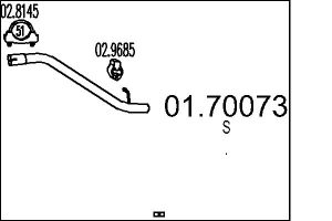 Racord evacuare MAZDA 3 limuzina (BL) 1.6 MZR (BL12) benzina 105 cai MTS 01.70073