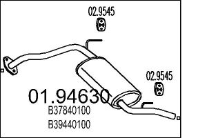 Toba esapament finala MAZDA 323 F V (BA) 1.5 16V (BA11) benzina 88 cai MTS 01.94630