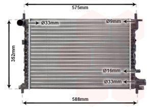 Radiator racire motor MAZDA 121 III (JASM, JBSM) 1.25 benzina 75 cai VAN WEZEL 18002219