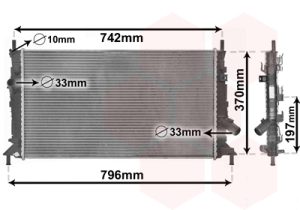 Radiator racire motor MAZDA 3 limuzina (BK) 1.6 (BK12) benzina 105 cai VAN WEZEL 18002369