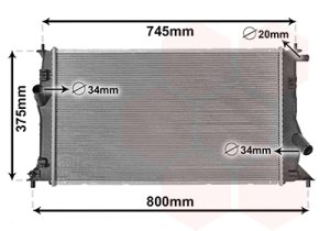 Radiator racire motor MAZDA 5 (CR) 2.0 (CREW) benzina 146 cai VAN WEZEL 27002183