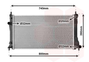 Radiator racire motor MAZDA 5 (CW) 2.0 (CWEFW) benzina 144 cai VAN WEZEL 27002249