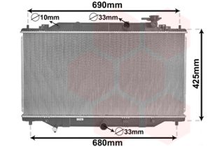 Radiator racire motor MAZDA 6 combi (GJ, GL) 2.2 D diesel 150 cai VAN WEZEL 27002269