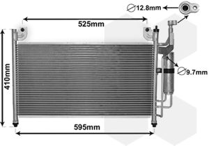 Condensator climatizare MAZDA 2 (DE_, DH_) 1.3 (DE3FS) benzina 75 cai VAN WEZEL 27005236