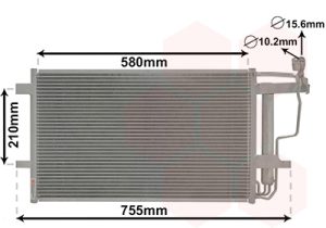 Condensator climatizare MAZDA 3 limuzina (BL) 2.2 MZR CD (BL10) diesel 185 cai VAN WEZEL 27005242
