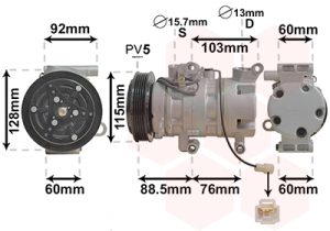 Compresor climatizare MAZDA 3 limuzina (BK) 2.0 (BKEP) benzina 150 cai VAN WEZEL 2700K251