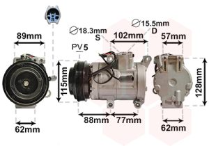 Compresor climatizare MAZDA 3 (BL) 2.0 MZR DISI (BLEFW) benzina 151 cai VAN WEZEL 2700K276